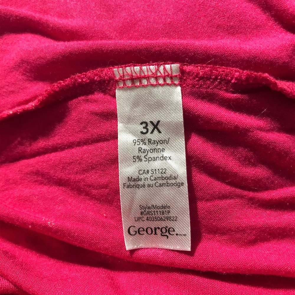 George Hot Pink Drape Neckline Tank - Picture 6 of 8